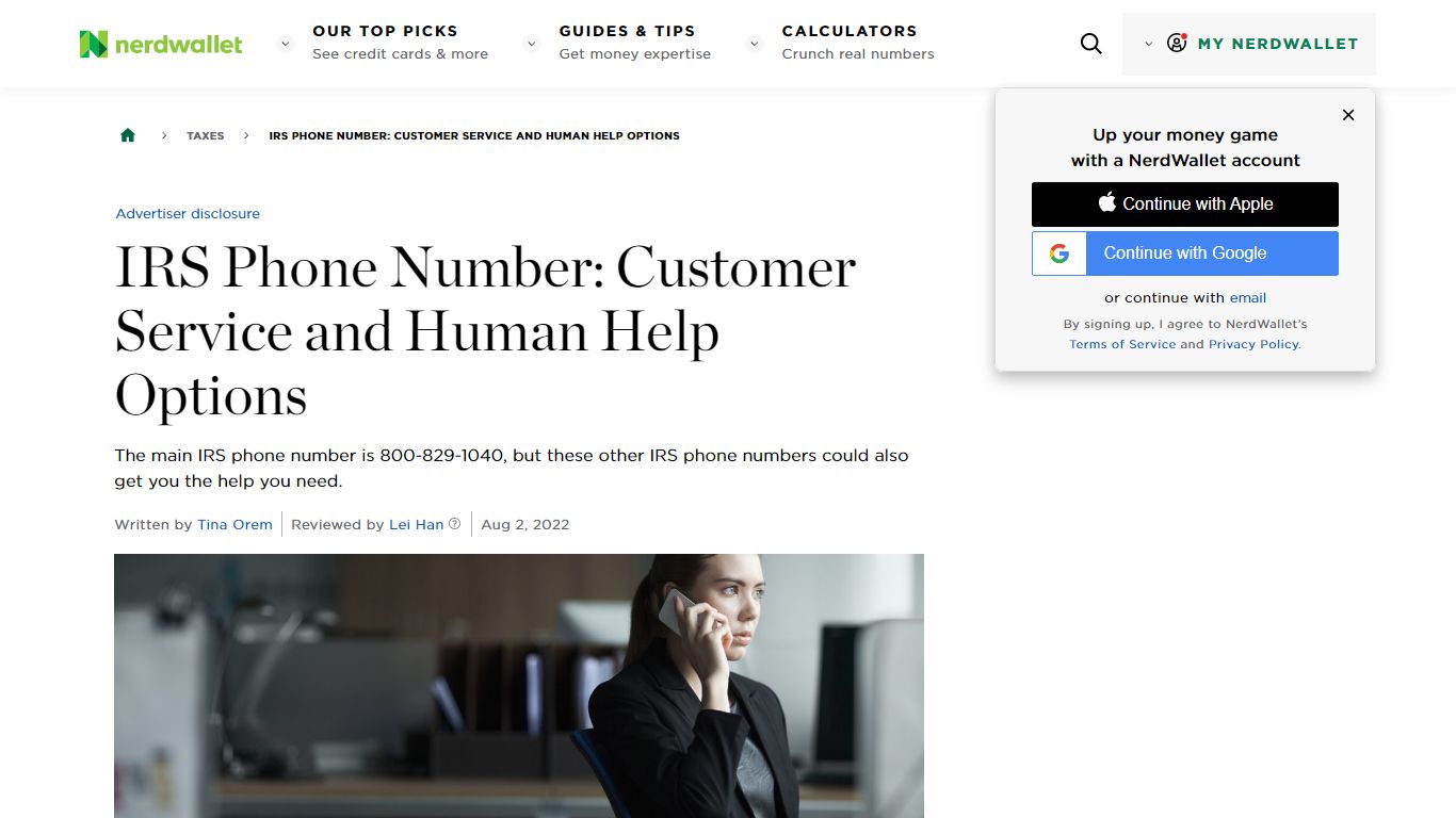 IRS Phone Numbers: Customer Service, Human Help - NerdWallet